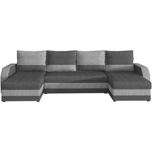 Ecksofa U MIRIAN M03 Rot +Schwarz