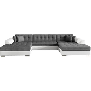 Ecksofa VITI U 02 Dunkelgrau +Schwarz