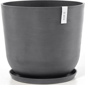 ECOPOTS Blumentopf Oslo 55 + Wassersystem Grau, für innen und außen: frostsicher, bruchsicher und lichtbeständig