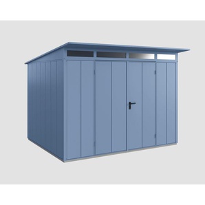 EcoStar Gerätehaus Elegant-P Typ 3 taubenblau 302,8 x 238 cm, mit Doppeltür