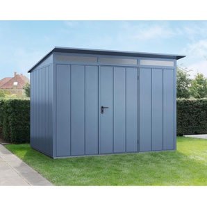 EcoStar Gerätehaus Elegant-P Typ 3 taubenblau 302,8 x 238 cm, mit Einzeltür