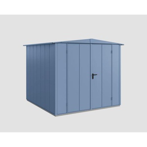 EcoStar Gerätehaus Elegant-S Typ 2 taubenblau 238 x 238 cm, mit Doppeltür