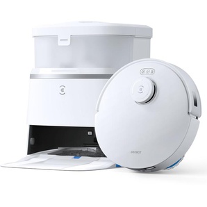 ECOVACS Nass-Trocken-Saugroboter DEEBOT T30 PRO OMNI Saugroboter 11.000PA, Mini OMNI Station, Mopphebesystem, Adaptive Kantenreinigung weiß