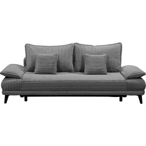 ED EXCITING DESIGN Schlafsofa Carla, frei im Raum stellbar, mit Bettkasten, mit Schlaffunktion, 6 Kissen