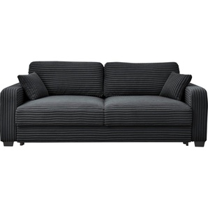 ED EXCITING DESIGN Schlafsofa Carrara, frei im Raum stellbar, mit Bettkasten, mit Schlaffunktion und 4 Kissen