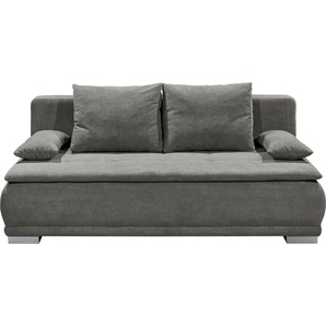 ED EXCITING DESIGN Schlafsofa Luigi, mit Bettfunktion, Bettkasten, Rücken- und Armlehnkissen, frei im Raum