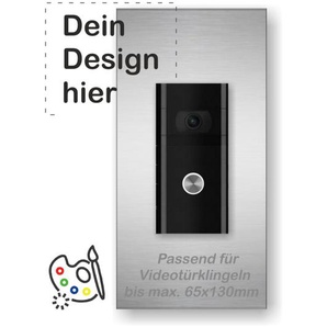 Edelstahl Schild für Videotürklingel selbst gestalten 150x300mm