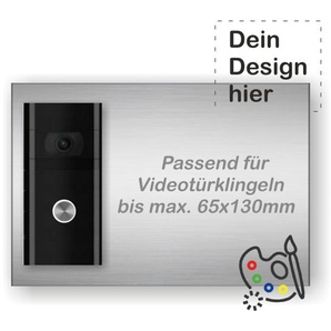 Edelstahl Schild für Videotürklingel selbst gestalten 250x170mm