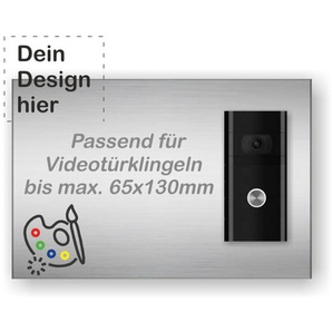 Edelstahl Schild für Videotürklingel selbst gestalten 300x200mm