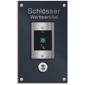 Edelstahl Türklingel mit FINGERPRINT und Transponder 120x200mm