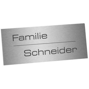 Edelstahlschild 100x40mm Typ 3