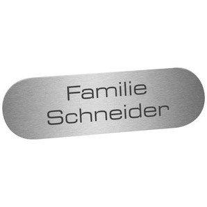 Edelstahlschild 60x20mm Typ 3