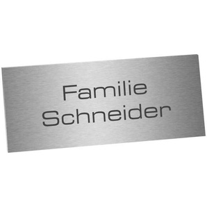 Edelstahlschild 70x25mm Typ 1