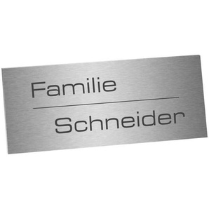 Edelstahlschild 70x25mm Typ 2