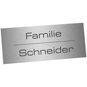 Edelstahlschild 70x25mm Typ 3