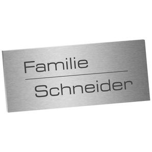 Edelstahlschild 80x35mm Typ 3