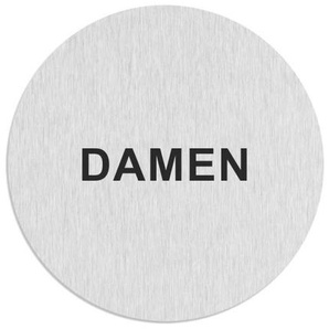 Edelstahlschild DAMEN 60mm von Zalafino