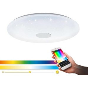 EGLO Deckenleuchte TOTARI-C, Bluetooth, Farbwechsel, Smart Home, LED fest integriert, Kaltweiß, Neutralweiß, Tageslichtweiß, Warmweiß, Smart Home Deckenlampe Ø58cm, dimmbar, Weißtöne und Farben einstellbar