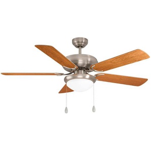 Eglo Deckenventilator Ballina, Metall, Glas, 44 cm, Sommerbetrieb, Winterbetrieb, geräuscharm, Zugschalter, Freizeit, Heizen & Kühlen, Ventilatoren