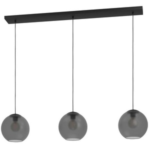 Eglo Hängeleuchte Arangona, Grau, Schwarz, Metall, Glas, rund,rund, 24.5x150x125.5 cm, Lampen & Leuchten, Innenbeleuchtung, Hängelampen, Esstischlampen