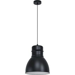 EGLO Hängeleuchte EBURY, Leuchtmittel wechselbar, ohne Leuchtmittel, Hängeleuchte in schwarz und weiß aus Stahl - exkl. E27 - 60W
