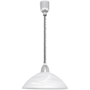 Eglo Hängeleuchte Lord, Silber, Nickel, Metall, Kunststoff, Glas, 110 cm, höhenverstellbar, Lampen & Leuchten, Innenbeleuchtung, Hängelampen, Esstischlampen