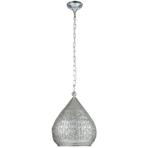 Eglo Hängeleuchte Melilla, Silber, Metall, bauchig,bauchig, 110 cm, Lampen & Leuchten, Innenbeleuchtung, Hängelampen