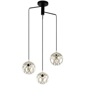 Eglo Hängeleuchte Mirtazza, Champagner, Schwarz, Metall, rund,rund, 110 cm, Lampen & Leuchten, Innenbeleuchtung, Hängelampen, Esstischlampen