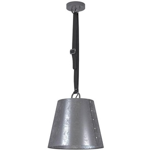 Eglo Hängeleuchte Chertsey, Schwarz, Zink, Metall, Leder, Echtleder, oval,oval, 110 cm, Lampen & Leuchten, Innenbeleuchtung, Hängelampen, Esstischlampen