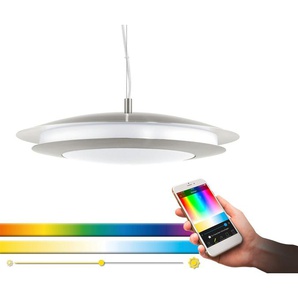 EGLO Pendelleuchte MONEVA-C, Dimmfunktion, Farbwechsel, Smart Home, mehrere Helligkeitsstufen, LED fest integriert, Kaltweiß, Neutralweiß, Tageslichtweiß, Warmweiß, Hängeleuchte, EGLO CONNECT, Steuerung über APP + Fernbedienung