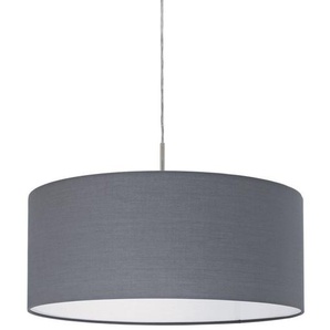 EGLO Pendelleuchte PASTERI, ohne Leuchtmittel, nickel-matt / Ø53 x H110 cm / exkl. 1 x E27 (je max. 60W) / aus Stoff