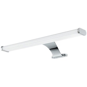 EGLO Spiegelleuchte VINCHIO, LED wechselbar, Warmweiß, Spiegellampe aus Stahl und Kunststoff, Chrom, Weiß, LED, IP44, L 40 cm