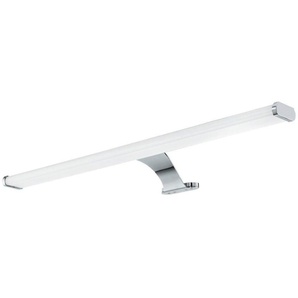 EGLO Spiegelleuchte VINCHIO, LED wechselbar, Warmweiß, Spiegellampe aus Stahl und Kunststoff, Chrom, Weiß, LED, IP44, L 60 cm