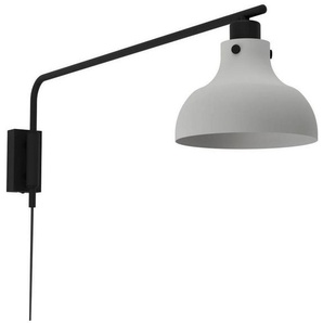 EGLO Wandleuchte MATLOCK, ohne Leuchtmittel, Wandlampe mit Schwenkarm aus Metall in Grau und Schwarz, E27 Fassung