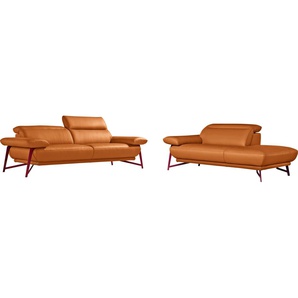 Egoitaliano Polstergarnitur Anais, Design mit hohem Sitzkomfort für mehr Bequemlichkeit, Set: bestehend aus Sofa und mane, inkl. Kopfteilverstellung