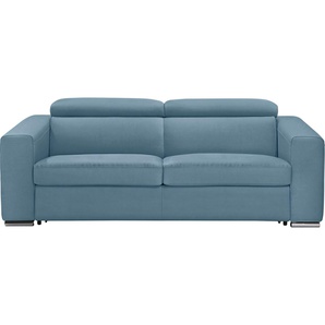 Egoitaliano Schlafsofa Cabiria, Design und super Sitz- und Liegekomfort, Sofa inkl. Schlaffunktion, Kopfteile verstellbar, mit Metallfüßen