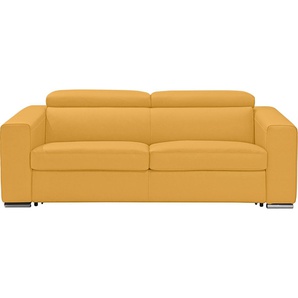 Egoitaliano Schlafsofa Cabiria, Design und super Sitz- und Liegekomfort, Sofa inkl. Schlaffunktion, Kopfteile verstellbar, mit Metallfüßen