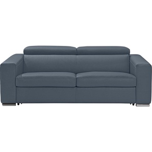 Egoitaliano Schlafsofa Cabiria, Design und super Sitz- und Liegekomfort, Sofa inkl. Schlaffunktion, Kopfteile verstellbar, mit Metallfüßen