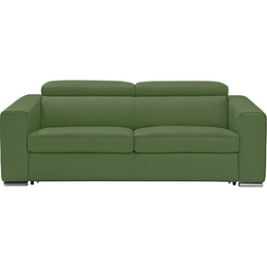 Egoitaliano Schlafsofa Cabiria, Design und super Sitz- und Liegekomfort, Sofa inkl. Schlaffunktion, Kopfteile verstellbar, mit Metallfüßen