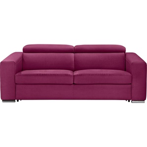 Egoitaliano Schlafsofa Cabiria, Design und super Sitz- und Liegekomfort, Sofa inkl. Schlaffunktion, Kopfteile verstellbar, mit Metallfüßen