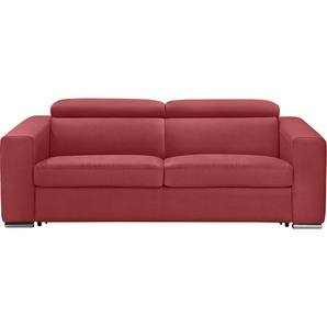 Egoitaliano Schlafsofa Cabiria, Design und super Sitz- und Liegekomfort, Sofa inkl. Schlaffunktion, Kopfteile verstellbar, mit Metallfüßen