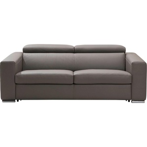 Egoitaliano Schlafsofa Cabiria, Design und super Sitz- und Liegekomfort, Sofa inkl. Schlaffunktion, Kopfteile verstellbar, mit Metallfüßen