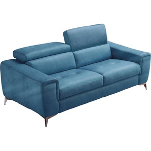 Egoitaliano Schlafsofa Francine, Designsofa, Loungesofa mit Schlaffunktion, Bettfunktion, hochwertiger Metallbettrahmen & Matratze, Kopfteil manuell verstellbar