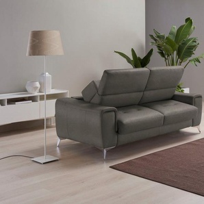 Egoitaliano Schlafsofa Francine, Designsofa, Loungesofa mit Dauerschlaffunktion, Bettfunktion, hochwertiger Metallbettrahmen & Matratze, Kopfteil manuell verstellbar