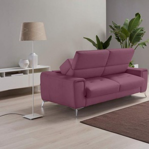 Egoitaliano Schlafsofa Francine, Designsofa, Loungesofa mit Dauerschlaffunktion, Bettfunktion, hochwertiger Metallbettrahmen & Matratze, Kopfteil manuell verstellbar