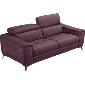 Egoitaliano Schlafsofa Francine, Designsofa, Loungesofa mit Dauerschlaffunktion, Bettfunktion, hochwertiger Metallbettrahmen & Matratze, Kopfteil manuell verstellbar