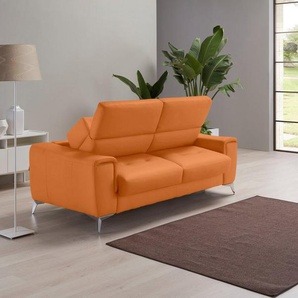 Egoitaliano Schlafsofa Francine, Designsofa, Loungesofa mit Dauerschlaffunktion, Bettfunktion, hochwertiger Metallbettrahmen & Matratze, Kopfteil manuell verstellbar