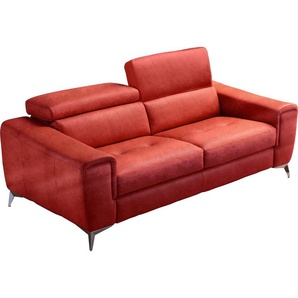 Egoitaliano Schlafsofa Francine, Designsofa, Loungesofa mit Dauerschlaffunktion, Bettfunktion, hochwertiger Metallbettrahmen & Matratze, Kopfteil manuell verstellbar