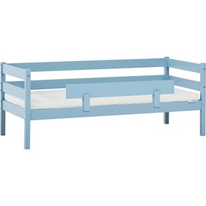 Einzelbett HOPPEKIDS ECO Comfort Kinderbett, Kiefer Massivholz, Jugendbett inkl. Rollrost Betten Gr. Mit Absturzsicherung, Liegefläche B/L: 70cm x 160cm Betthöhe: 65cm, H2/H3, Komfortschaummatratze, blau (traum blau) 70x160 cm, wahlweise in verschieden