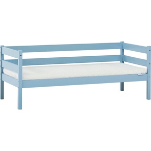 Einzelbett HOPPEKIDS ECO Comfort Kinderbett, Kiefer Massivholz, Jugendbett inkl. Rollrost Betten Gr. Ohne Absturzsicherung, Liegefläche B/L: 70cm x 160cm Betthöhe: 65cm, H2/H3, Komfortschaummatratze, blau (traum blau) 70x160 cm, wahlweise in verschieden